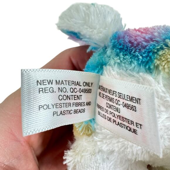 Ty Beanie Babies Beanie Boos Helena Rainbow Unicorn Husky Dog 6" TySilk - Picture 7 of 8